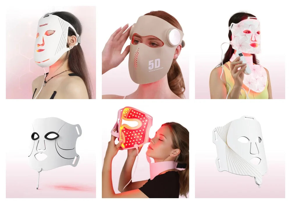 hands-free 630nm red led light therapy mask