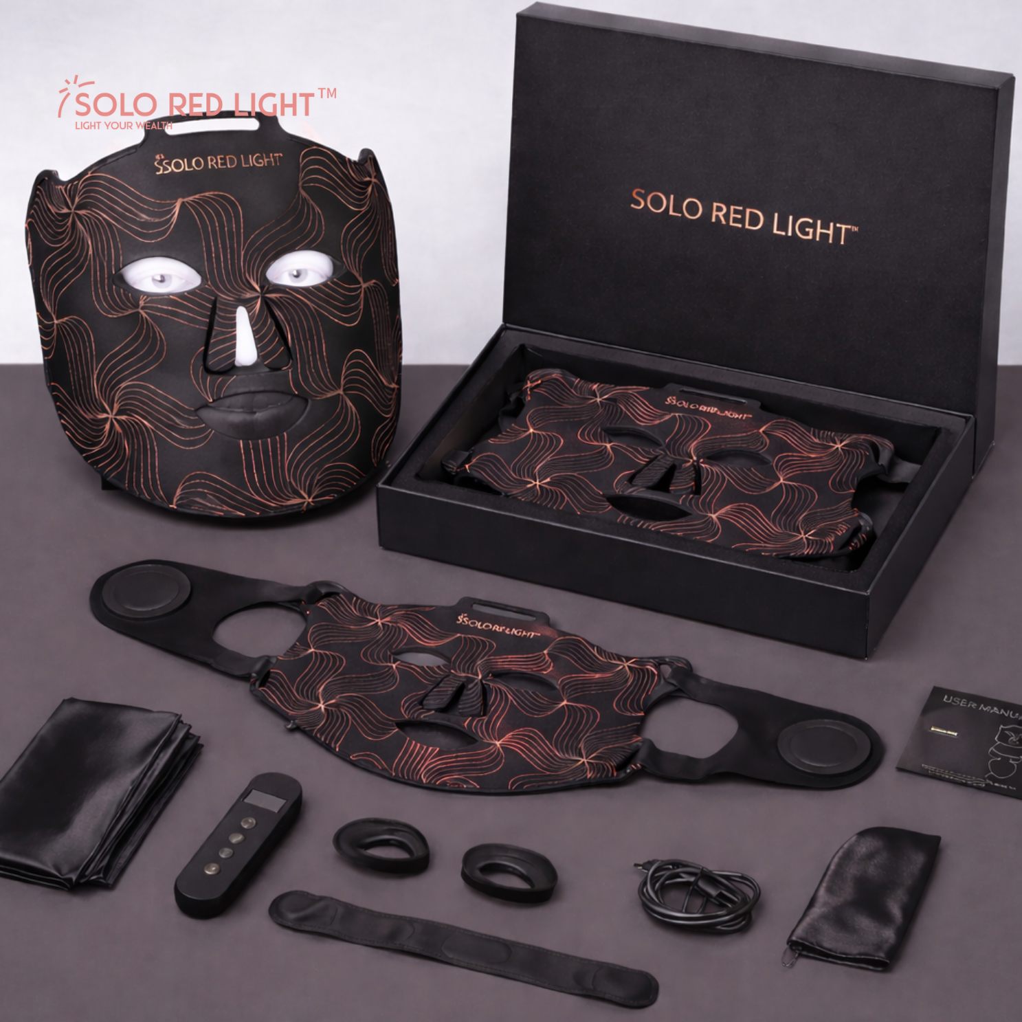 SOLOREDLIGHT™ Red Light LED Face Mask – Professional Red Light Therapy Mask for Anti-Aging, Acne & Skin Rejuvenation