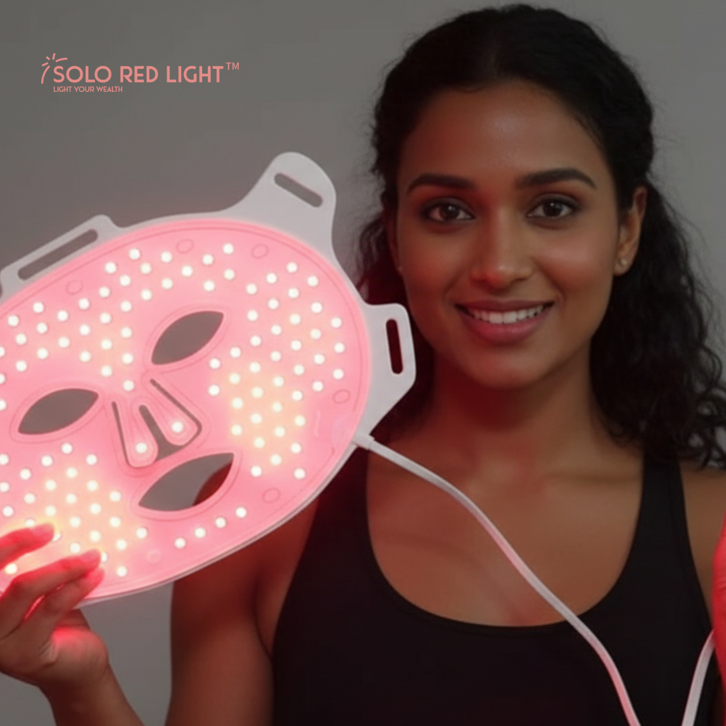 SOLOREDLIGHT™ Red Light LED Face Mask – Professional Red Light Therapy Mask for Anti-Aging, Acne & Skin Rejuvenation