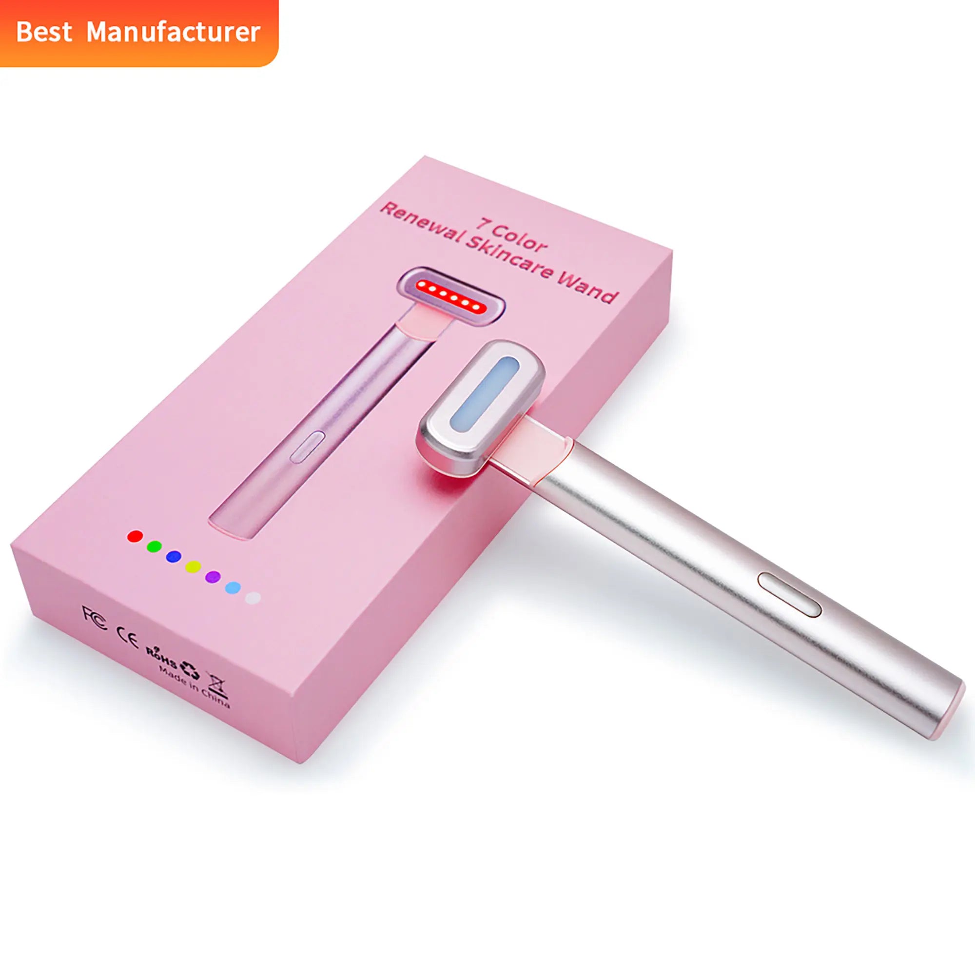 7-in-1 Red Light Therapy Wand for Face and Neck, EMS Microcurrent Facial Wand with Heat & Vibration for Wrinkles – SOLOREDLIGHT