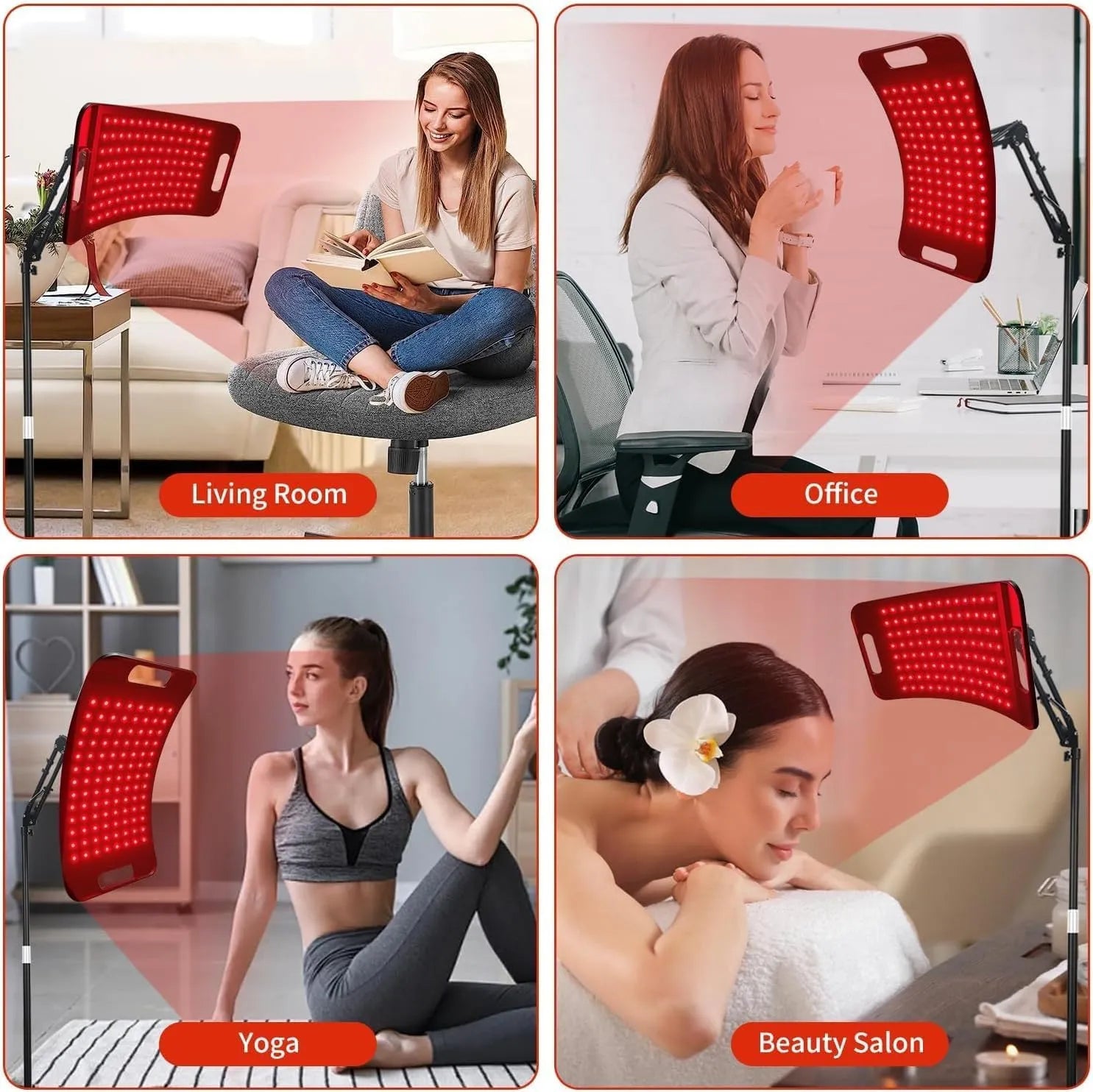 SOLOREDLIGHT™ Curved Red & Infrared Light Therapy Panel - Red & Infrared Light Therapy Lamp for Face & Body