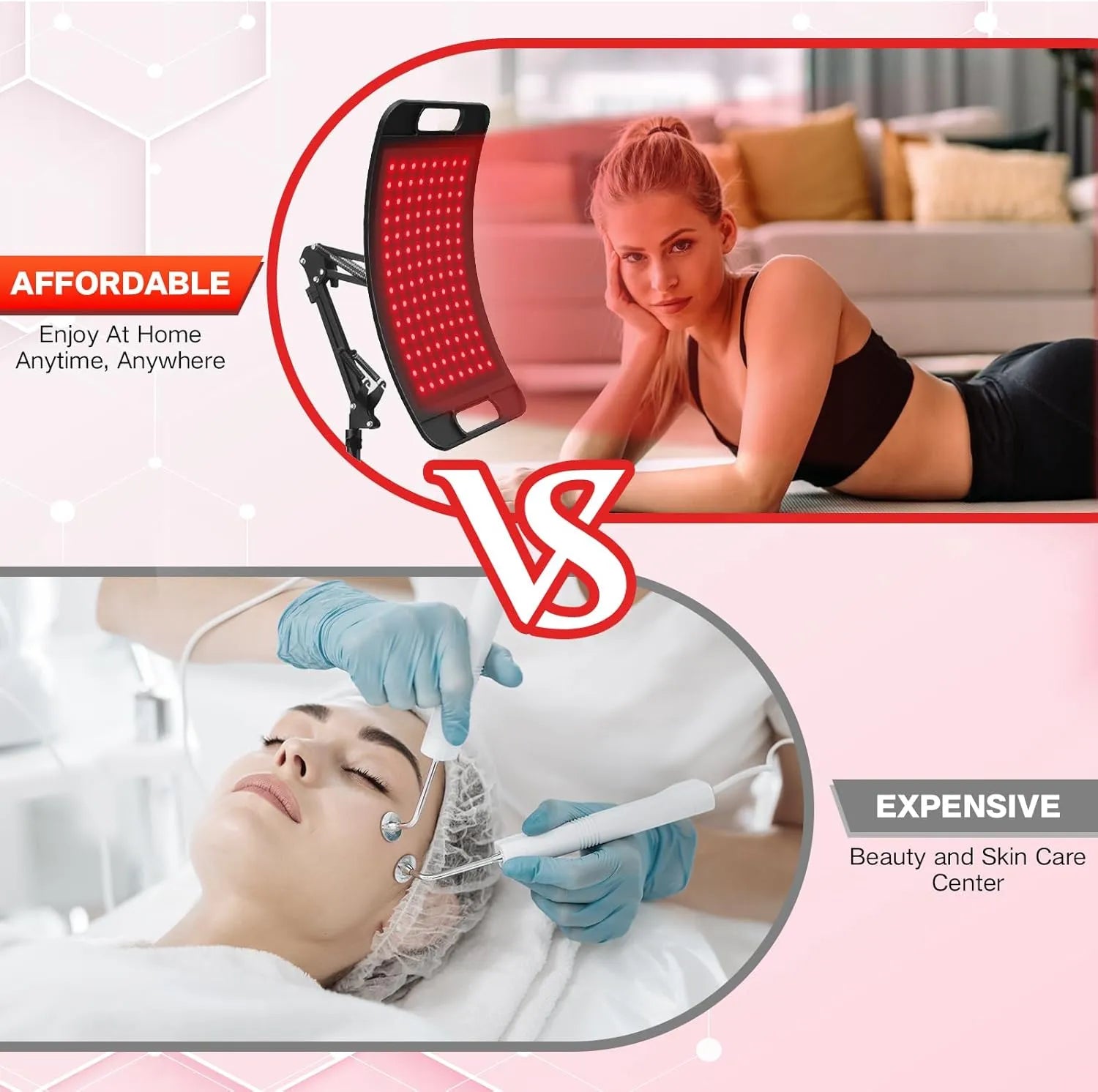 SOLOREDLIGHT™ Curved Red & Infrared Light Therapy Panel - Red & Infrared Light Therapy Lamp for Face & Body