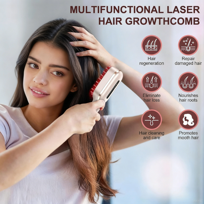 SOLOREDLIGHT™ Laser Therapy Hair Growth Comb – Red Light Hair Regrowth Device
