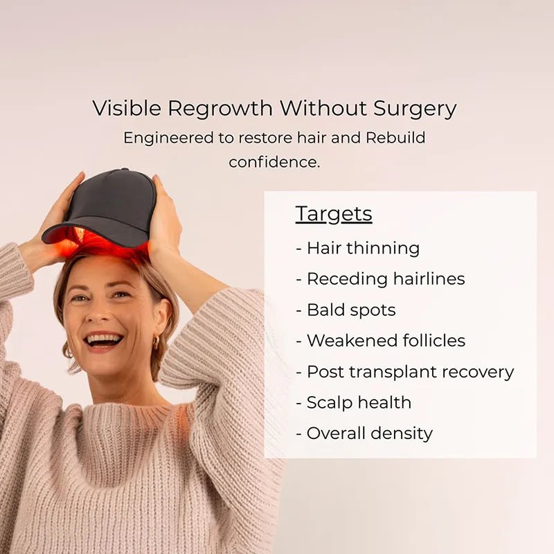 SOLOREDLIGHT™ Red Light Therapy Cap for Hair Growth & Hair Loss Support