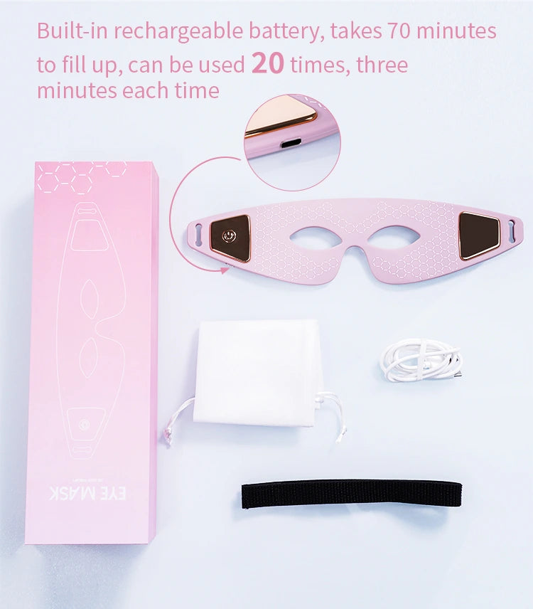 Silicone Red Light Therapy Eye Mask, 635nm 850nm Infrared LED Eye therapy Mask for Dark Circles & Wrinkles – SOLOREDLIGHT