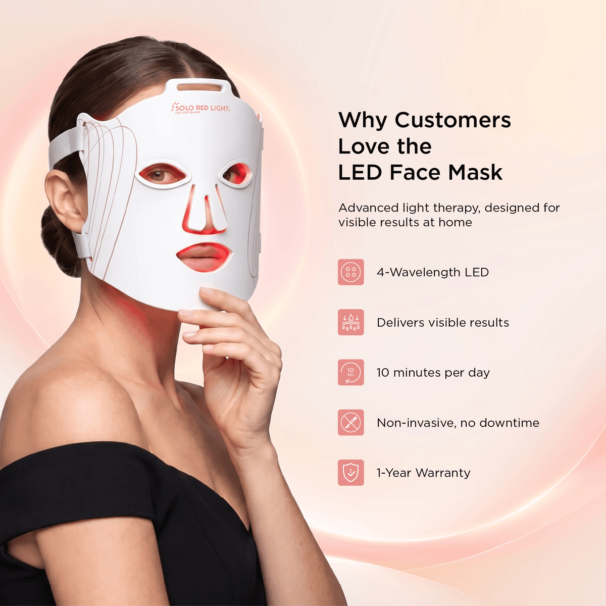 Red Light Therapy Mask for Anti-Aging & Acne