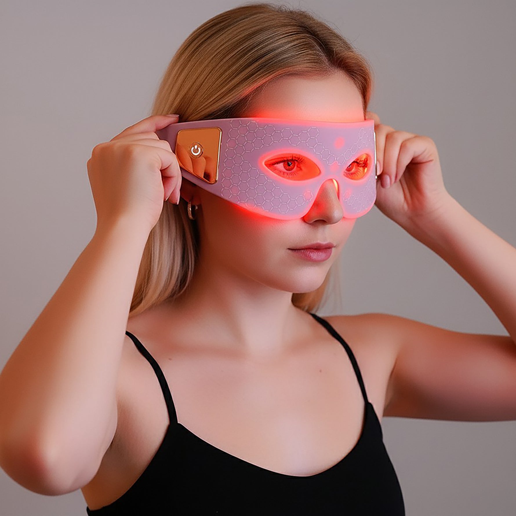 Silicone Red & Infrared LED Eye Mask for Dark Circles & Wrinkles