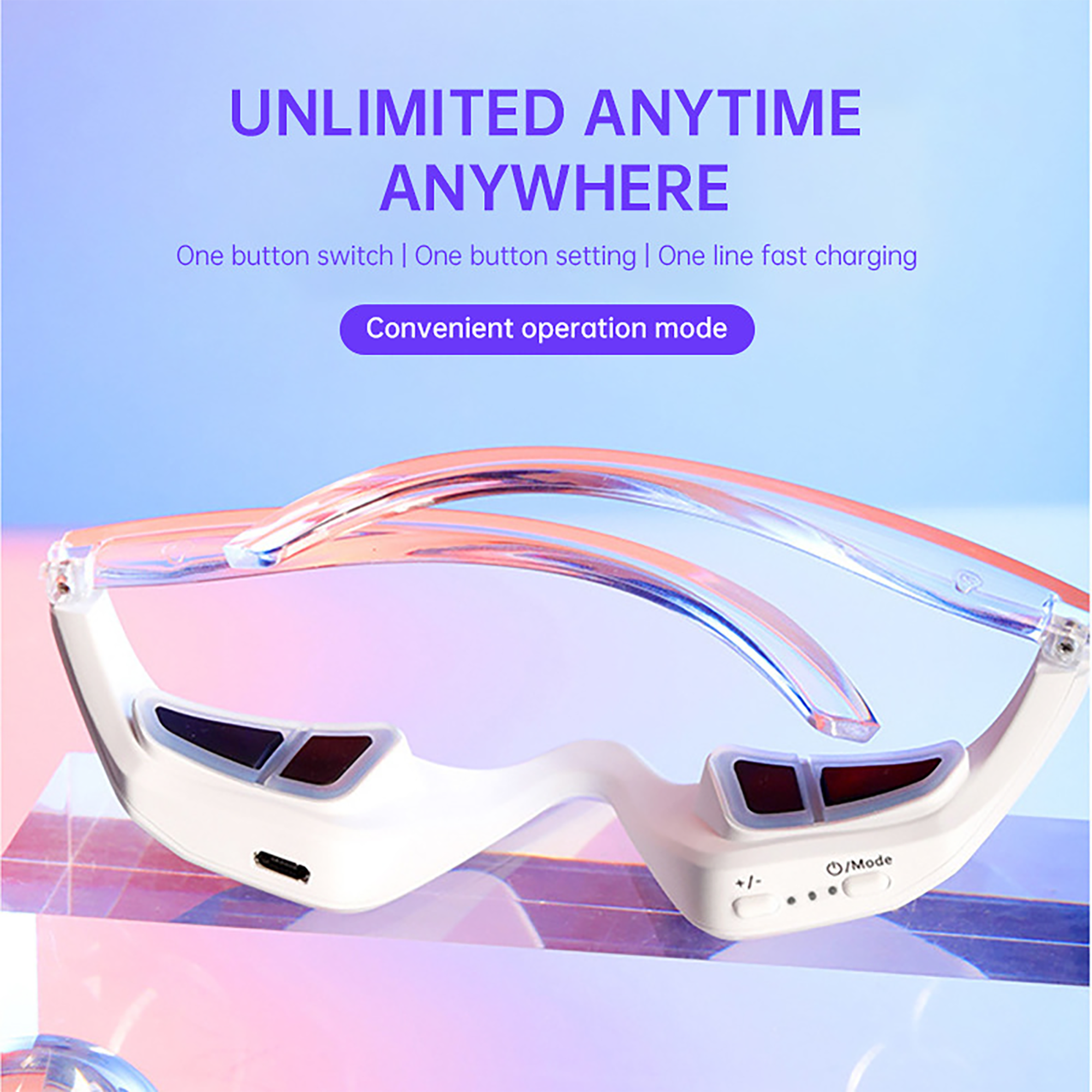 Red Light Therapy Eye Glasses for Dark Circles