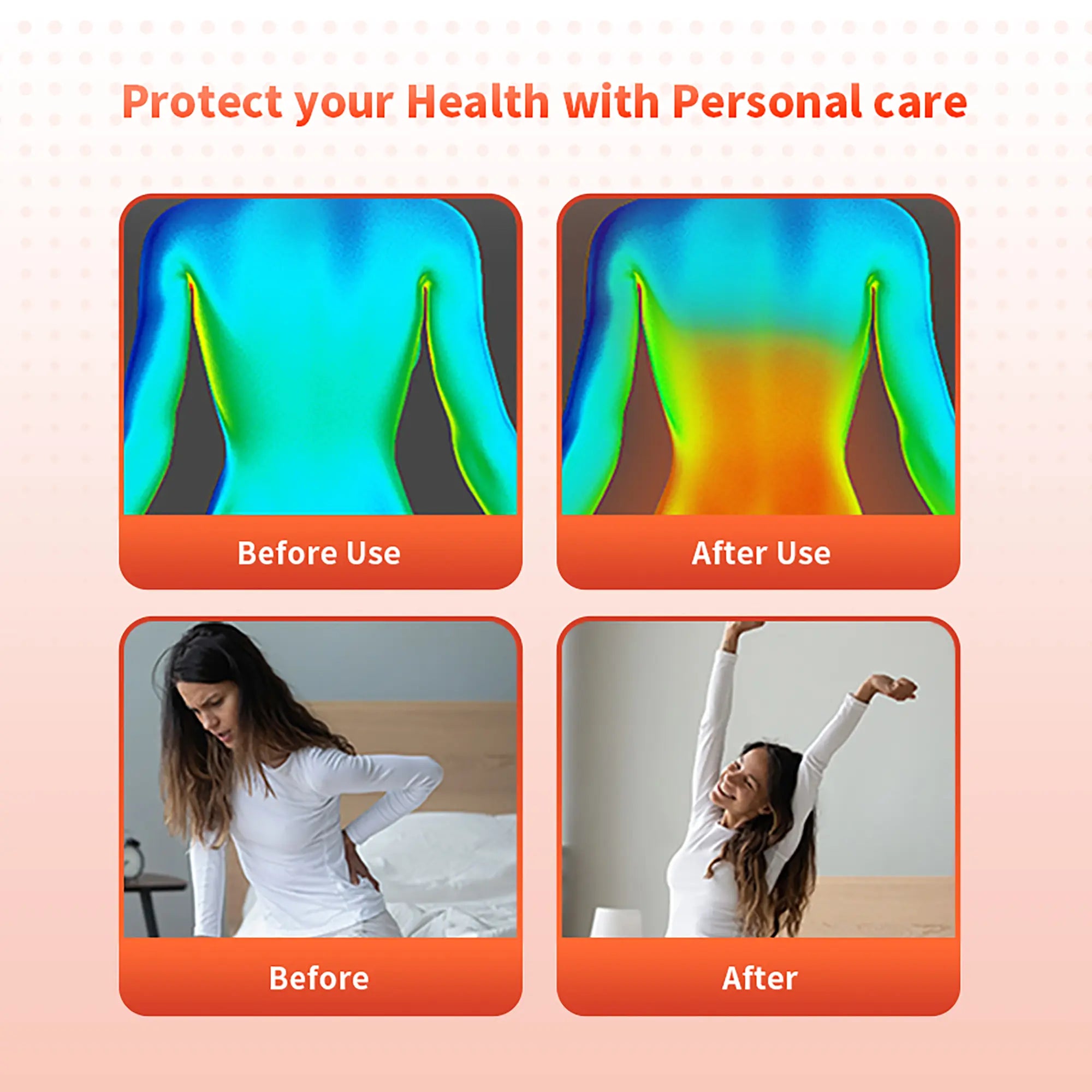 Red Light Therapy Belt with Vibration Massage for Back Pain Relief