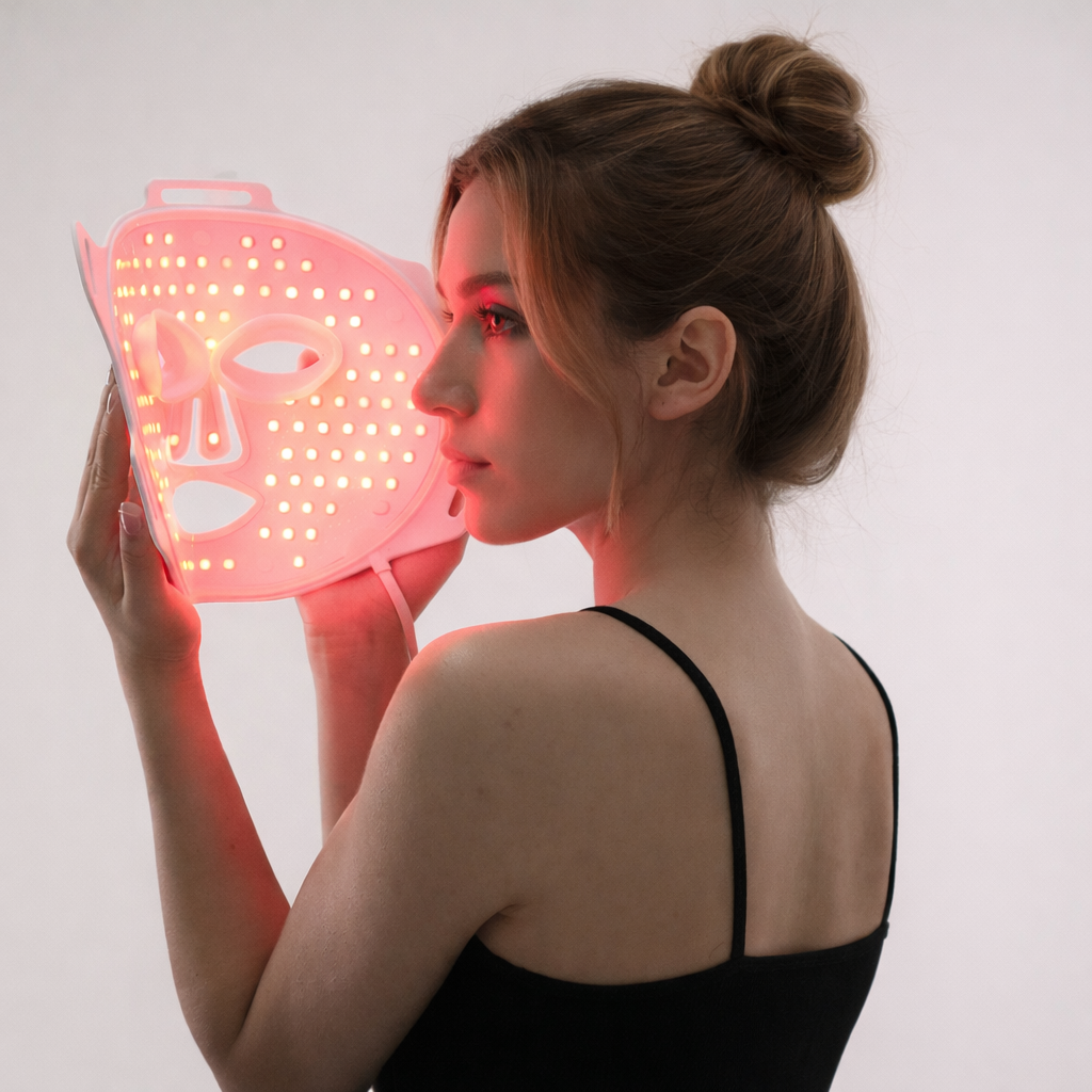 Máscara de terapia de luz LED y máscara para el cuello SOLOREDLIGHT™