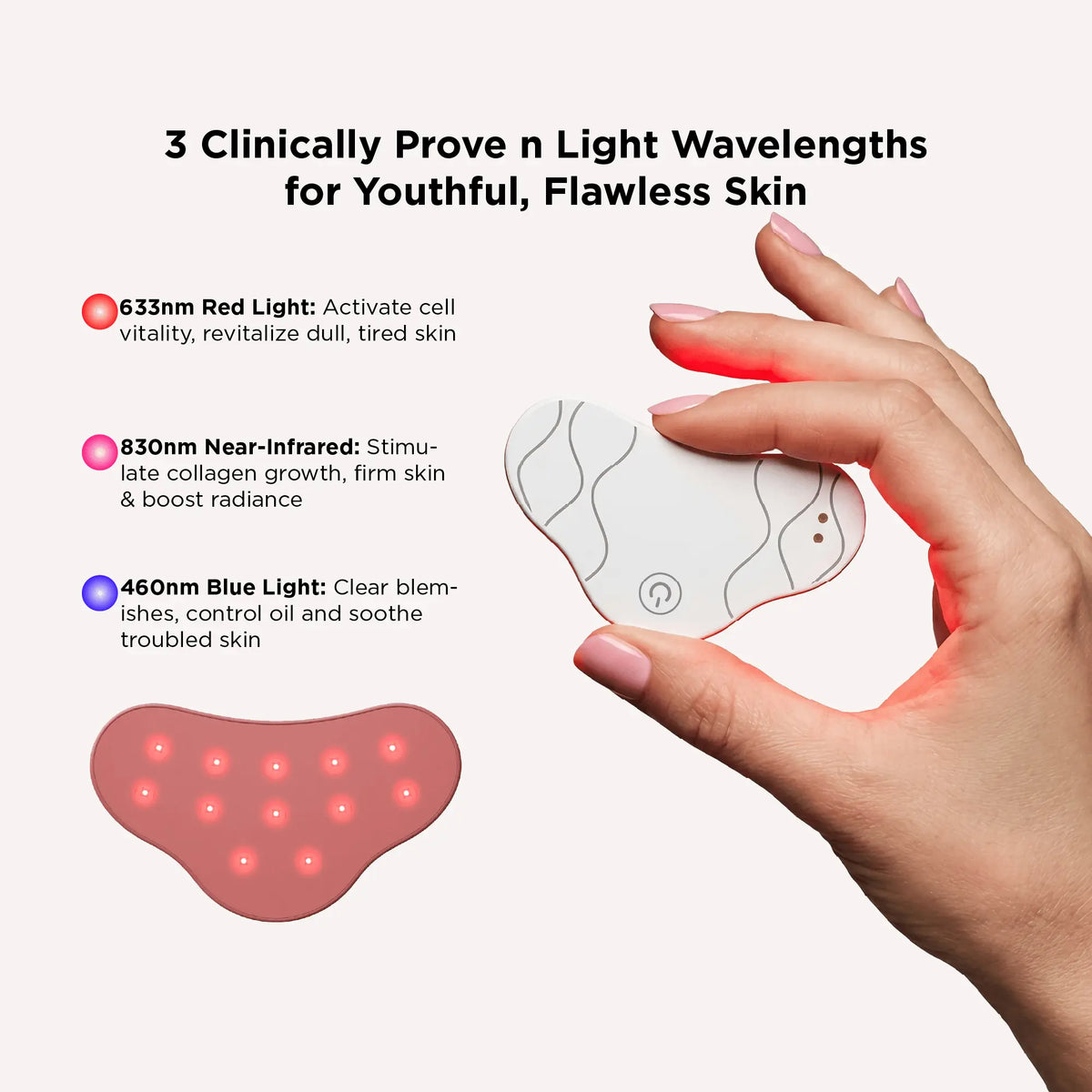 Red & Blue Light Eye Patches for Wrinkles, Dark Circles