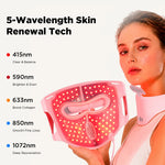 4D Laser & LED Face Mask with Neck Piece for Wrinkles