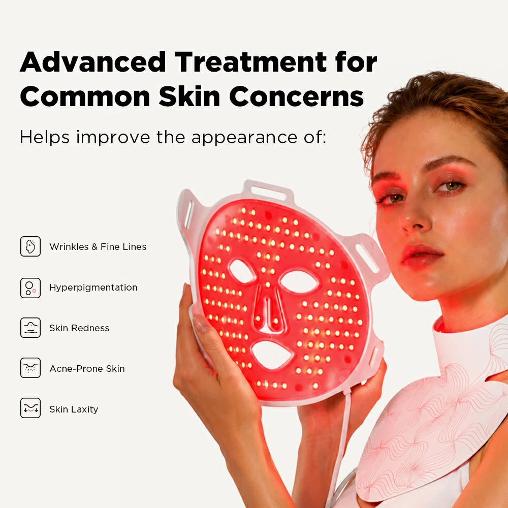 FDA-Cleared Red Light Therapy Mask for Anti-Aging & Acne