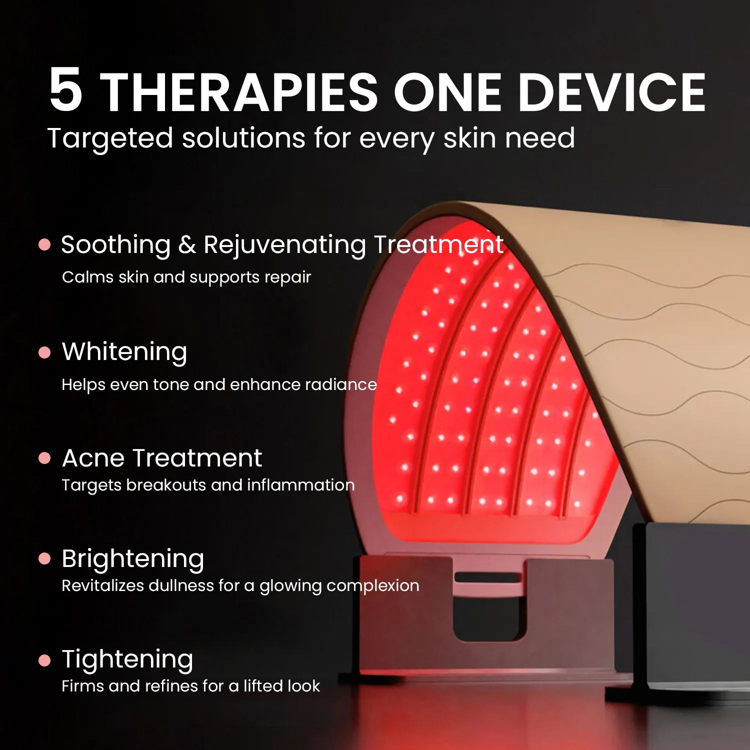 Dispositivo de terapia de luz LED de fotones SOLOREDLIGHT™ 