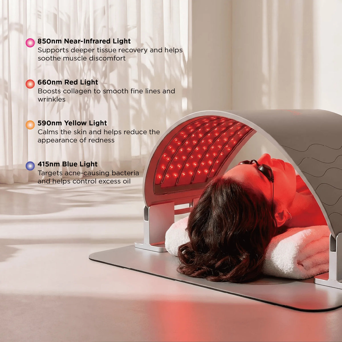 PDT LED Light Therapy Machine for Face and Body