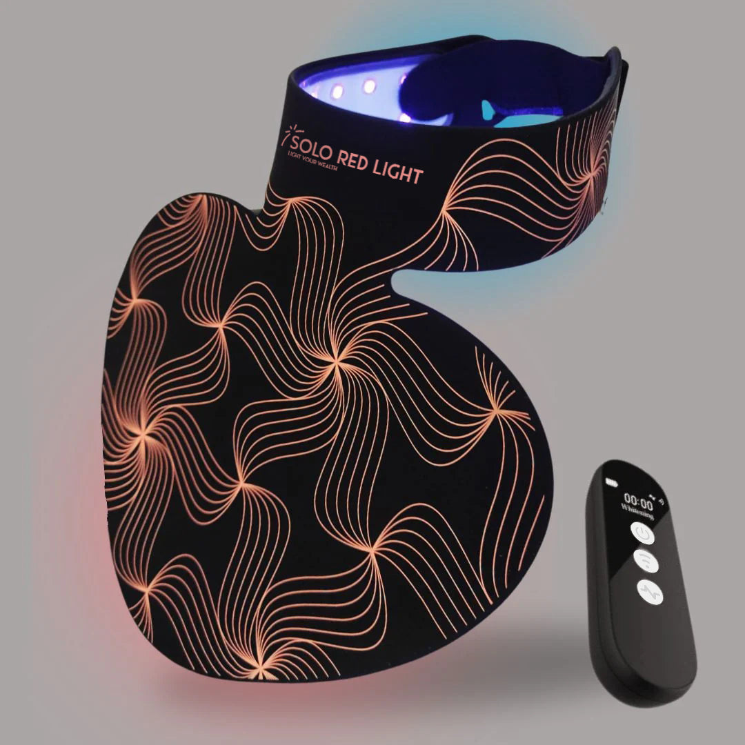 Máscara de terapia de luz LED y máscara para el cuello SOLOREDLIGHT™