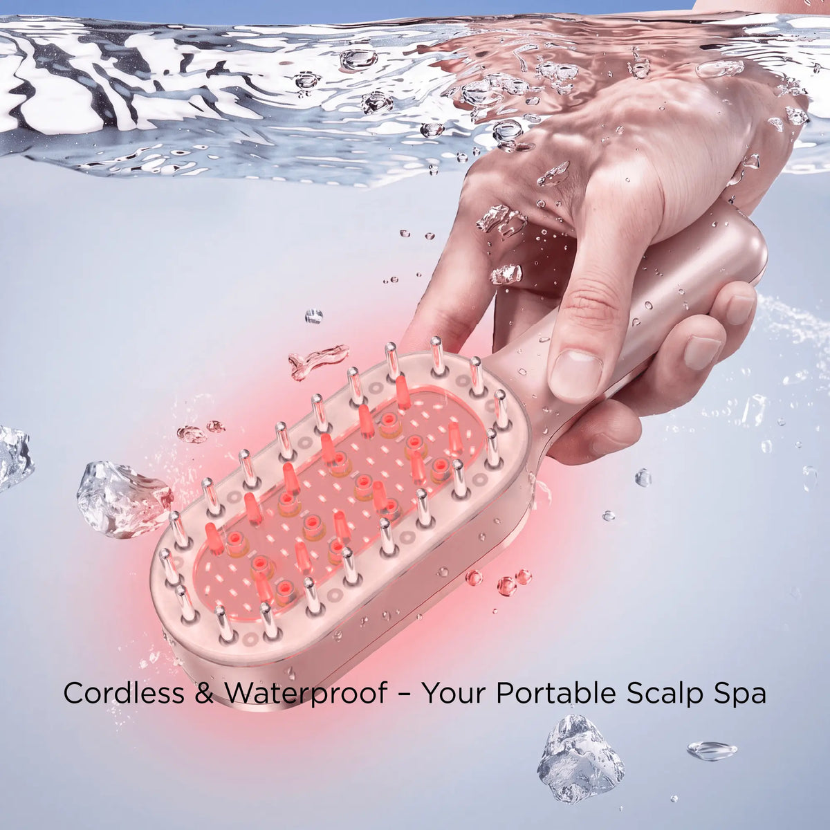 Laser Hair Growth Comb with EMS, RF & Vibration Massage – IPX6 Waterproof
