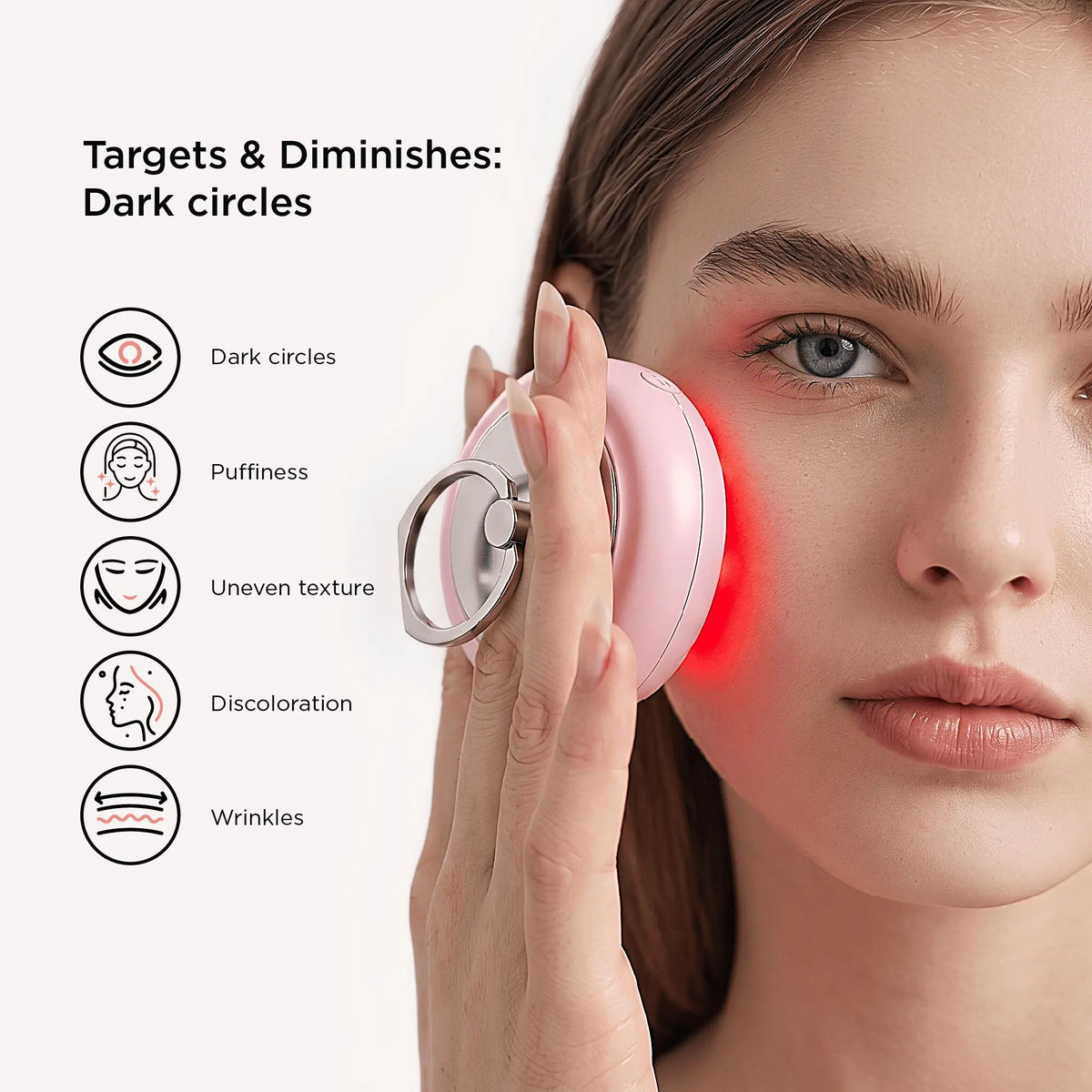 Mini Handheld Red Light & EMS Device for Face, Body & Wrinkles