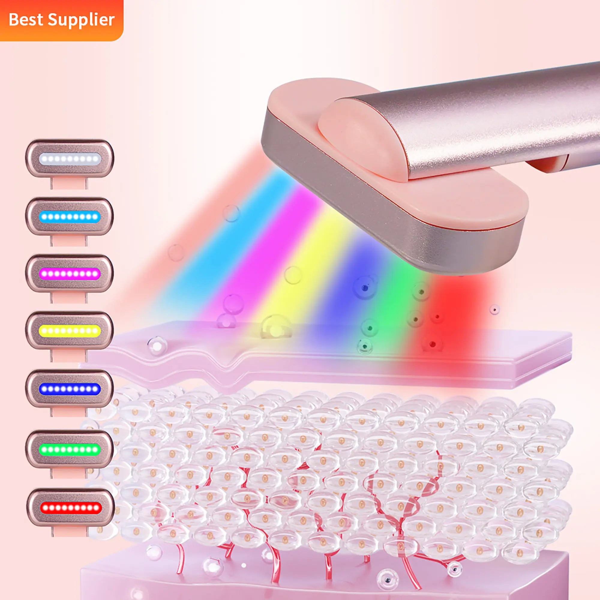 7-in-1 Red Light Therapy Wand for Face and Neck, EMS Microcurrent Facial Wand with Heat & Vibration for Wrinkles – SOLOREDLIGHT