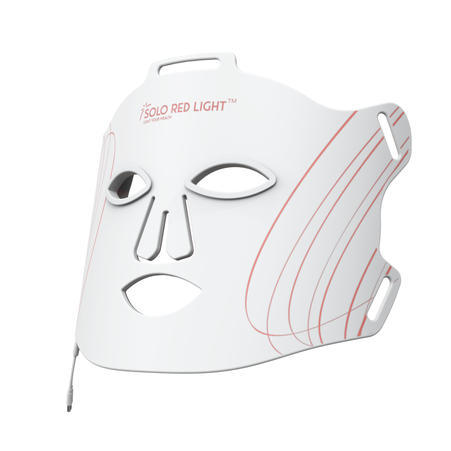 Máscara de terapia de luz LED y máscara para el cuello SOLOREDLIGHT™