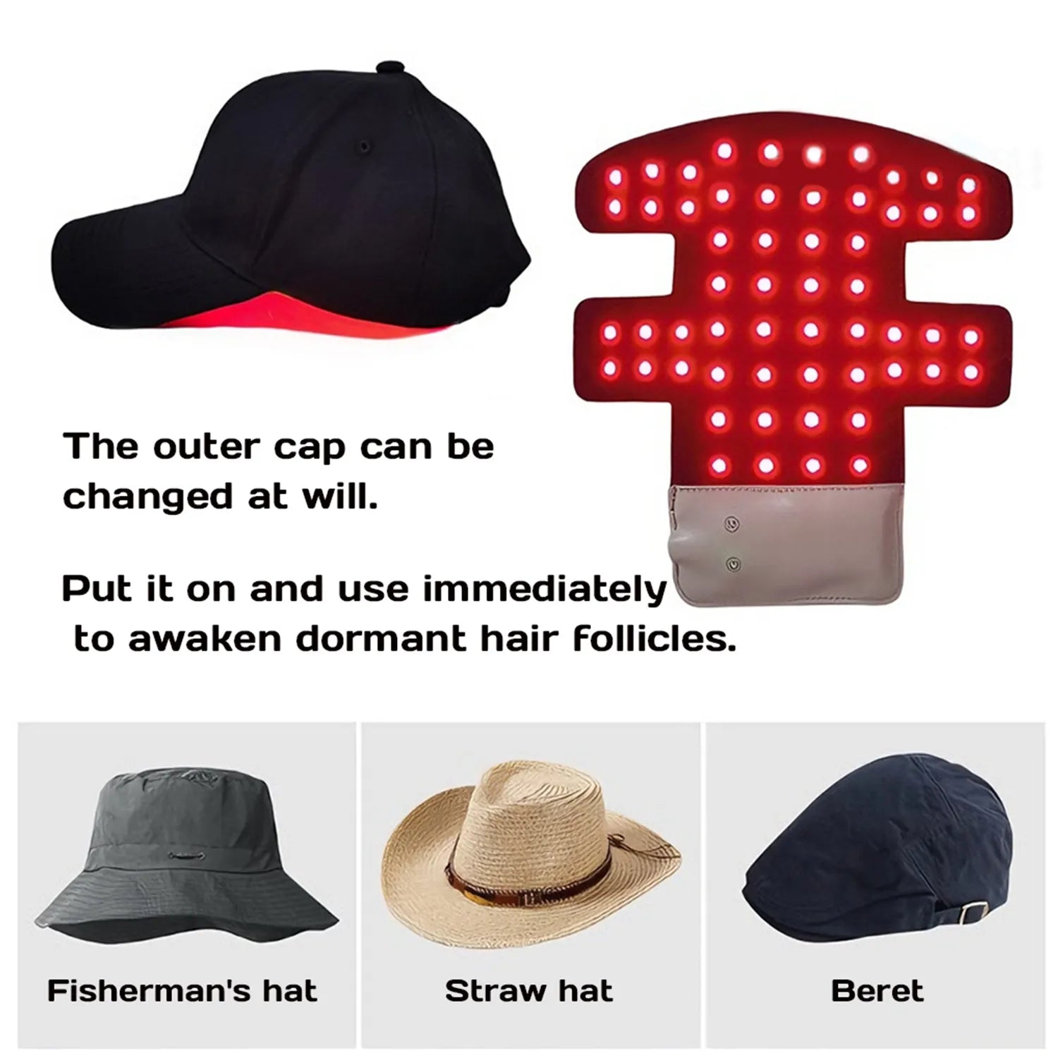 SOLOREDLIGHT™ Red Light Therapy Cap for Hair Growth & Hair Loss Support