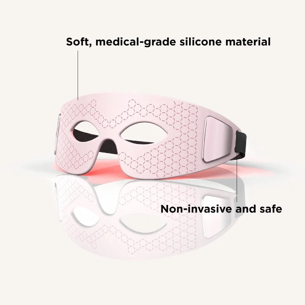 Silicone Red & Infrared LED Eye Mask for Dark Circles & Wrinkles