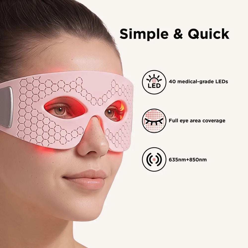 Red & Infrared LED Eye Mask for Dark Circles & Wrinkles