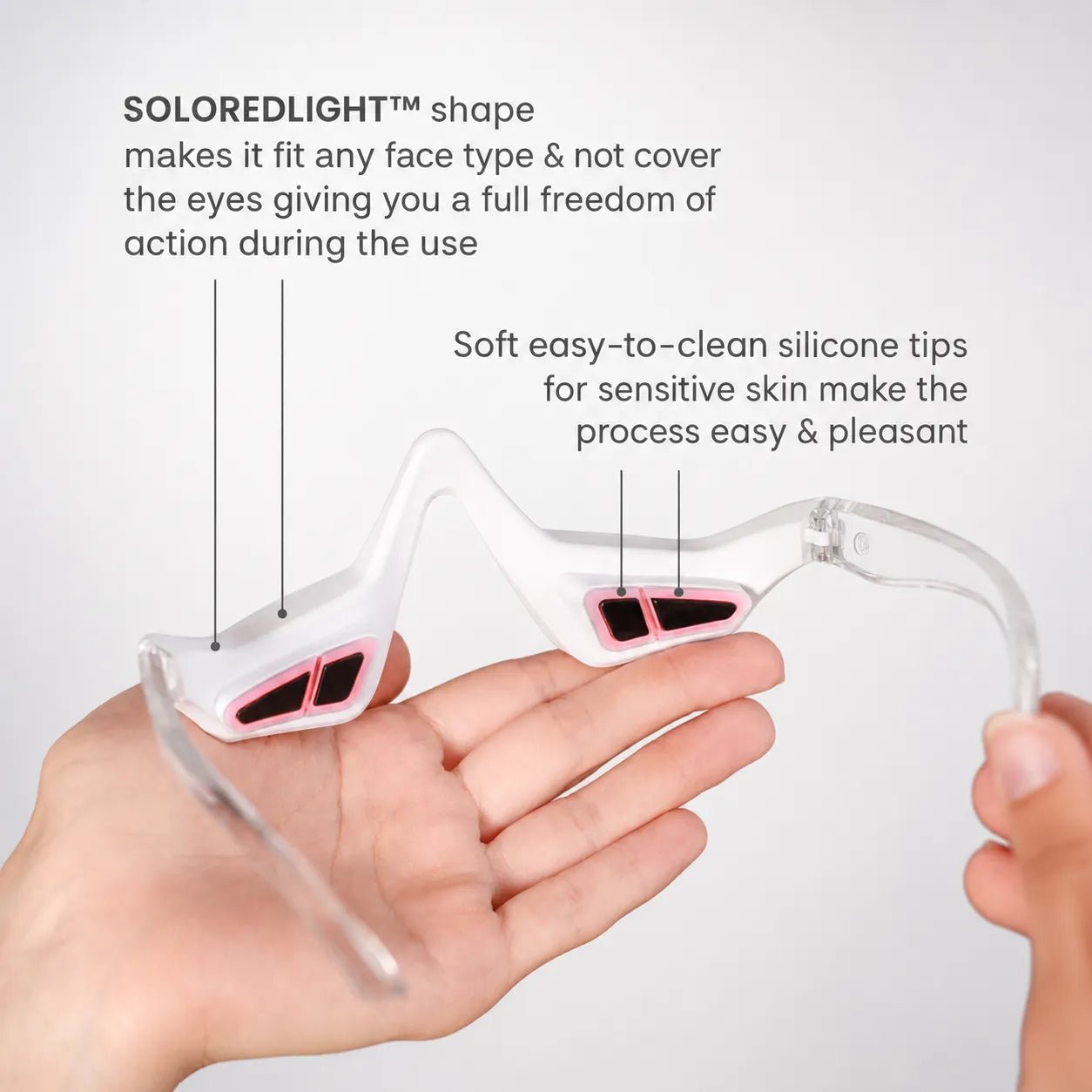 EMS Microcurrent & Red Light Therapy Eye Glasses, FDA Cleared 630nm LED Eye Massager for Dark Circles and Anti-Aging – SOLOREDLIGHT