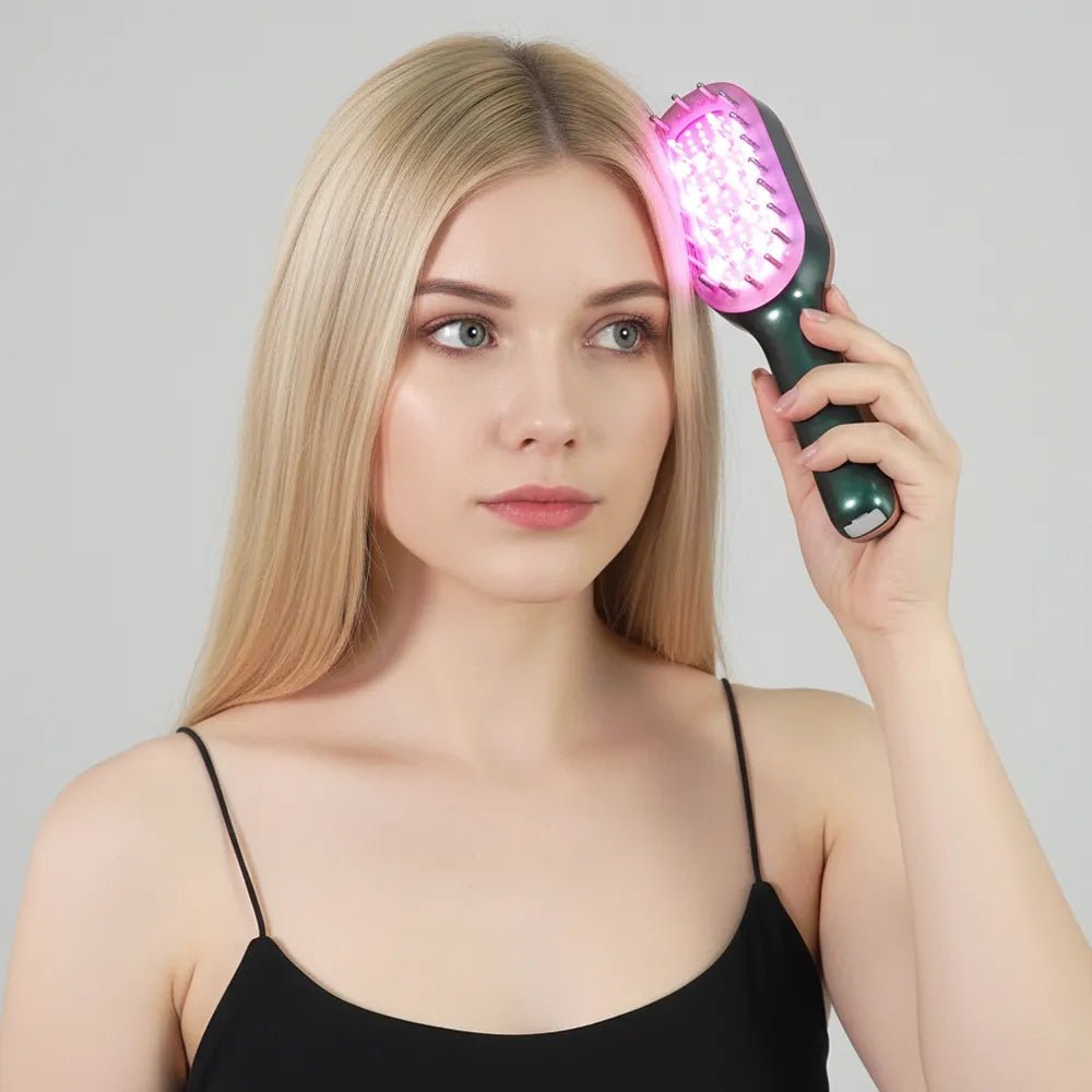 SOLOREDLIGHT™ Laser Therapy Hair Growth Comb with RF, EMS, Ultrasonic Vibration and IPX6 Water Resistance
