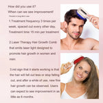 Laser Therapy Hair Growth Comb with RF, EMS and IPX6 Waterproof