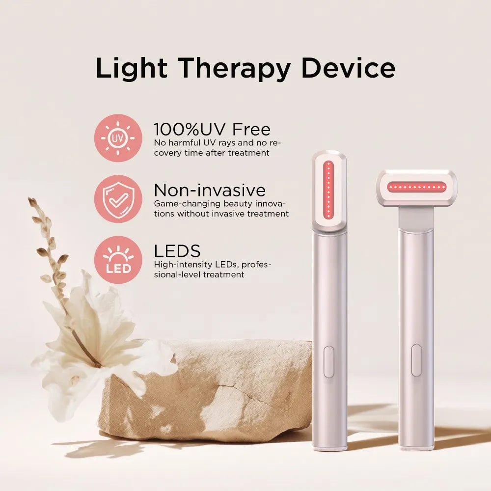 7-Color LED Facial Wand with EMS Microcurrent | Anti-Aging Skincare Device