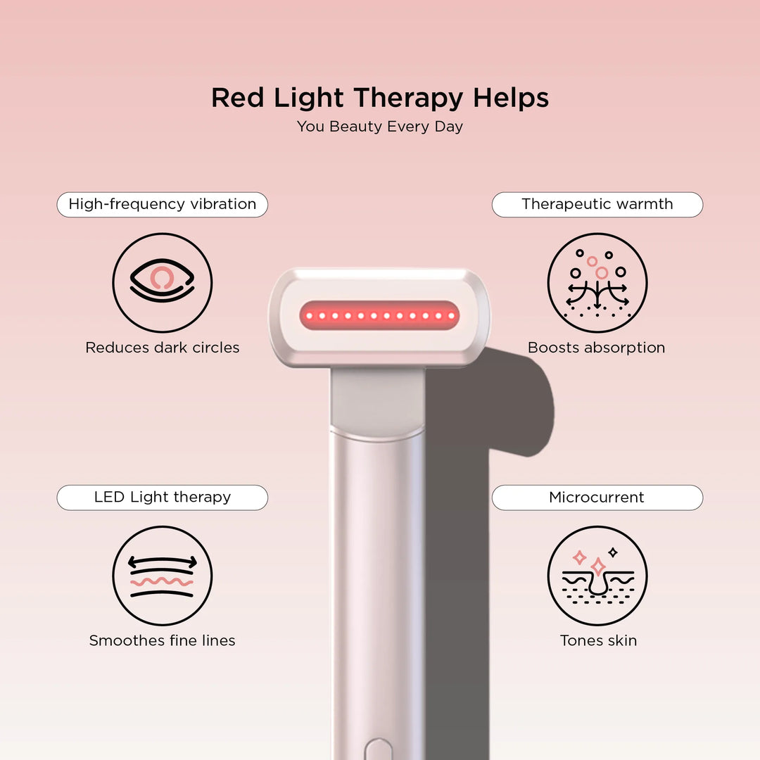 7-Color LED Facial Wand with EMS Microcurrent | Anti-Aging Skincare Device