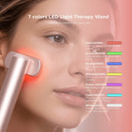7-Color LED Facial Wand with EMS Microcurrent | Anti-Aging Skincare Device