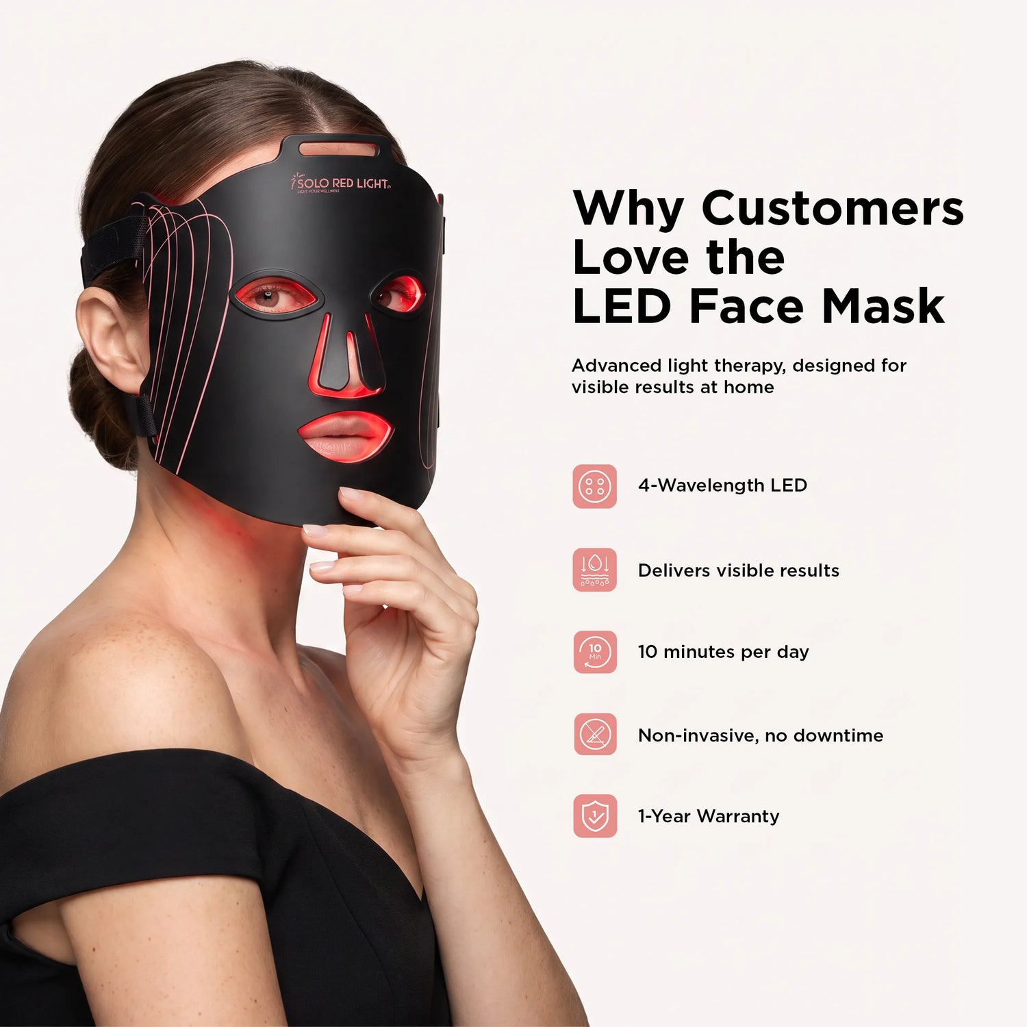 Red Light Therapy Mask for Anti-Aging & Acne